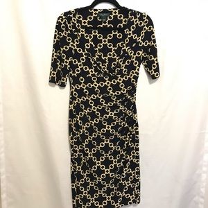 Lauren Ralph Lauren chain design wrap dress